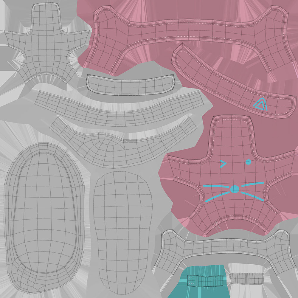 Cartoon Girl Rigged 3D model_50