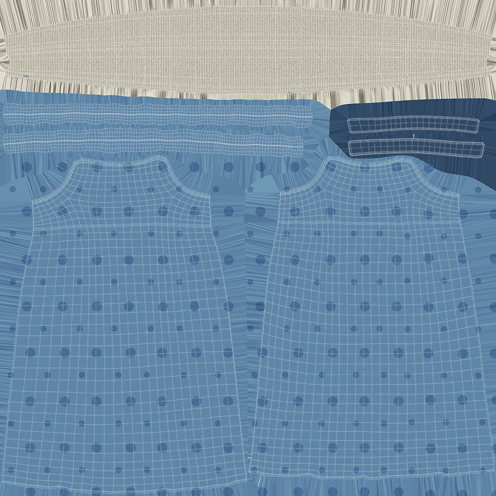 Cartoon Girl Rigged 3D model_52