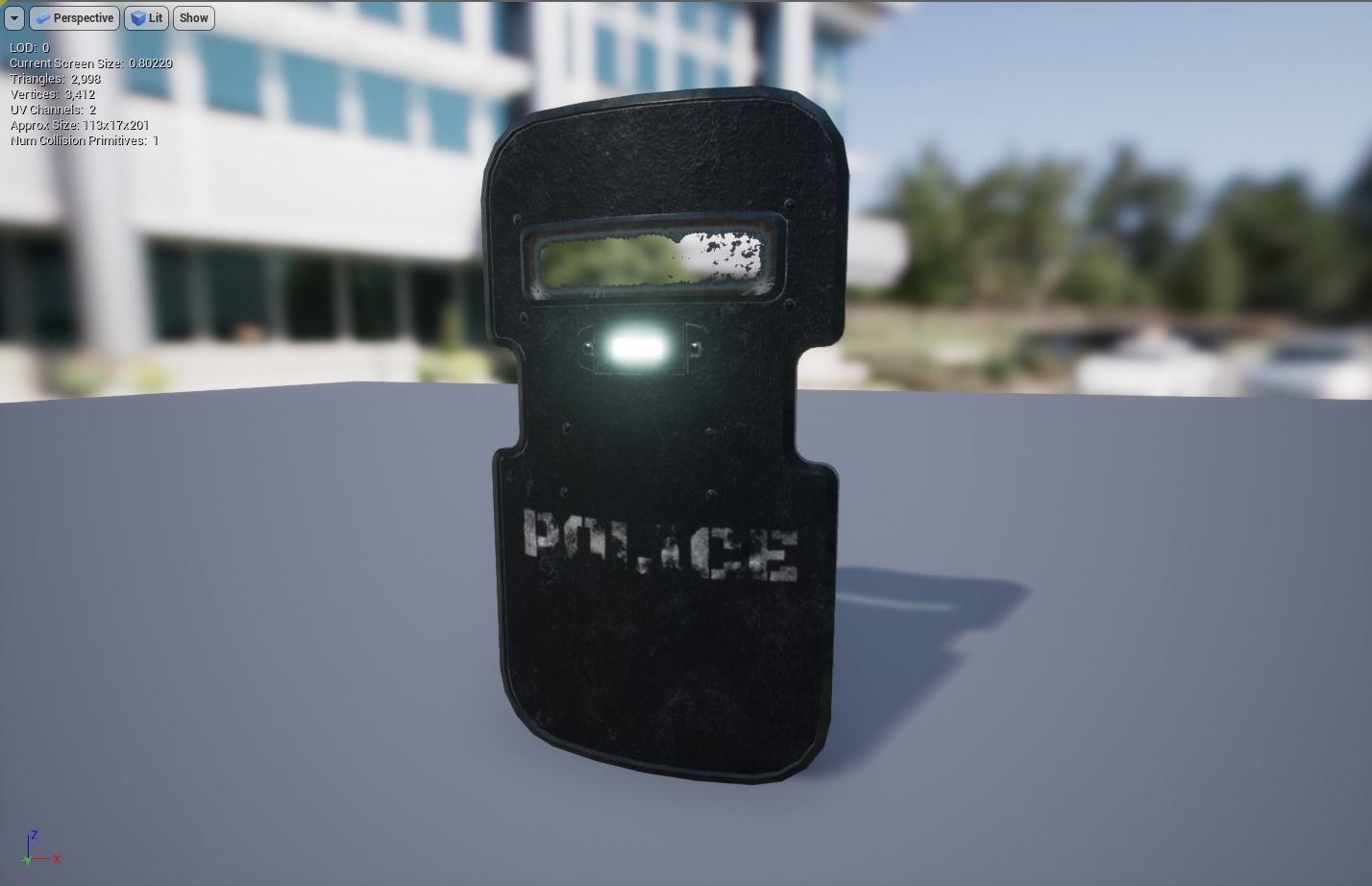 Police Shield low-poly 3D model Low-poly 3D model_4