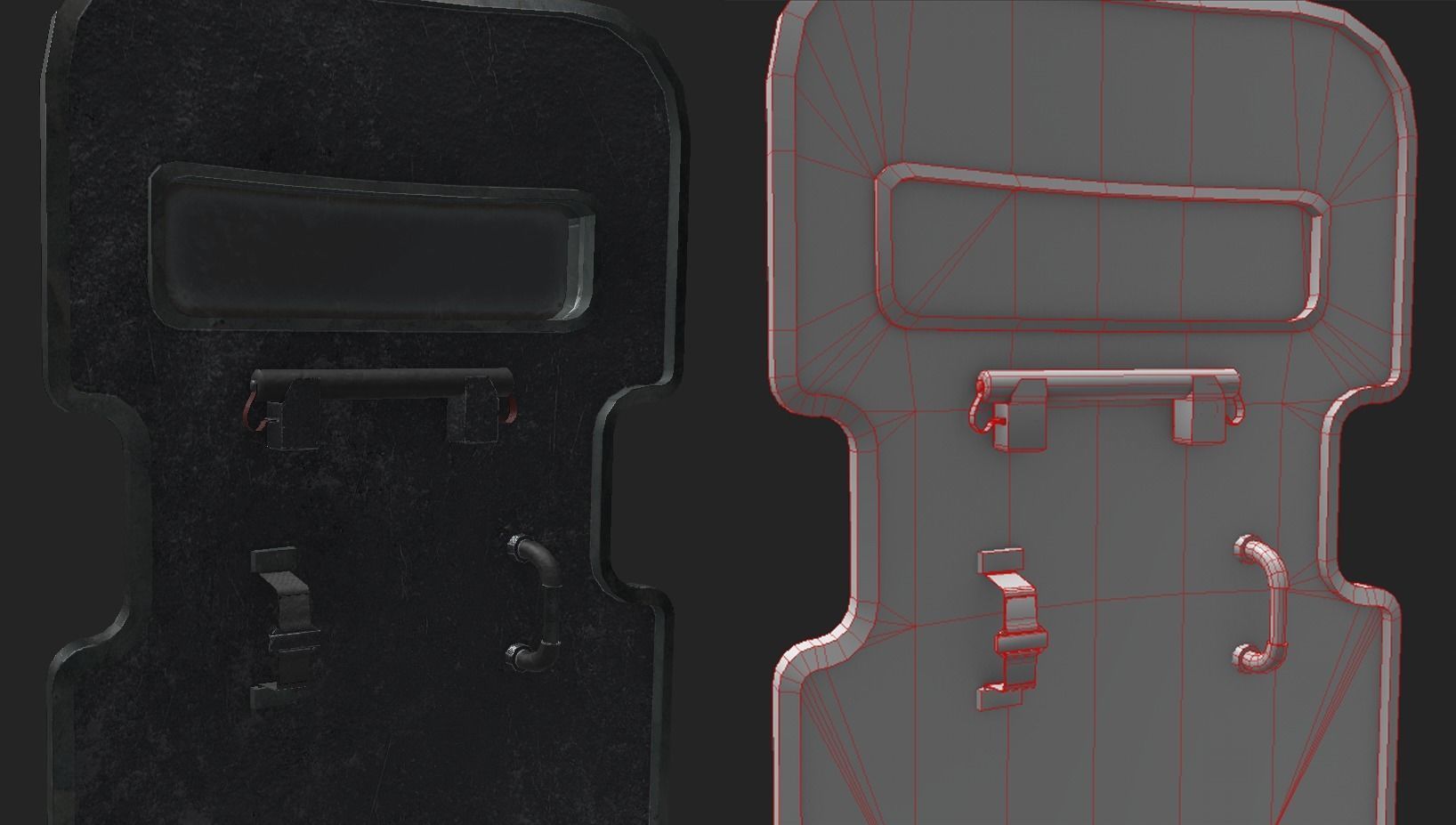 Police Shield low-poly 3D model Low-poly 3D model_2