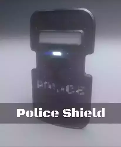 Police Shield low-poly 3D model Low-poly 3D model Police Shield low-poly 3D model Low-poly 3D model