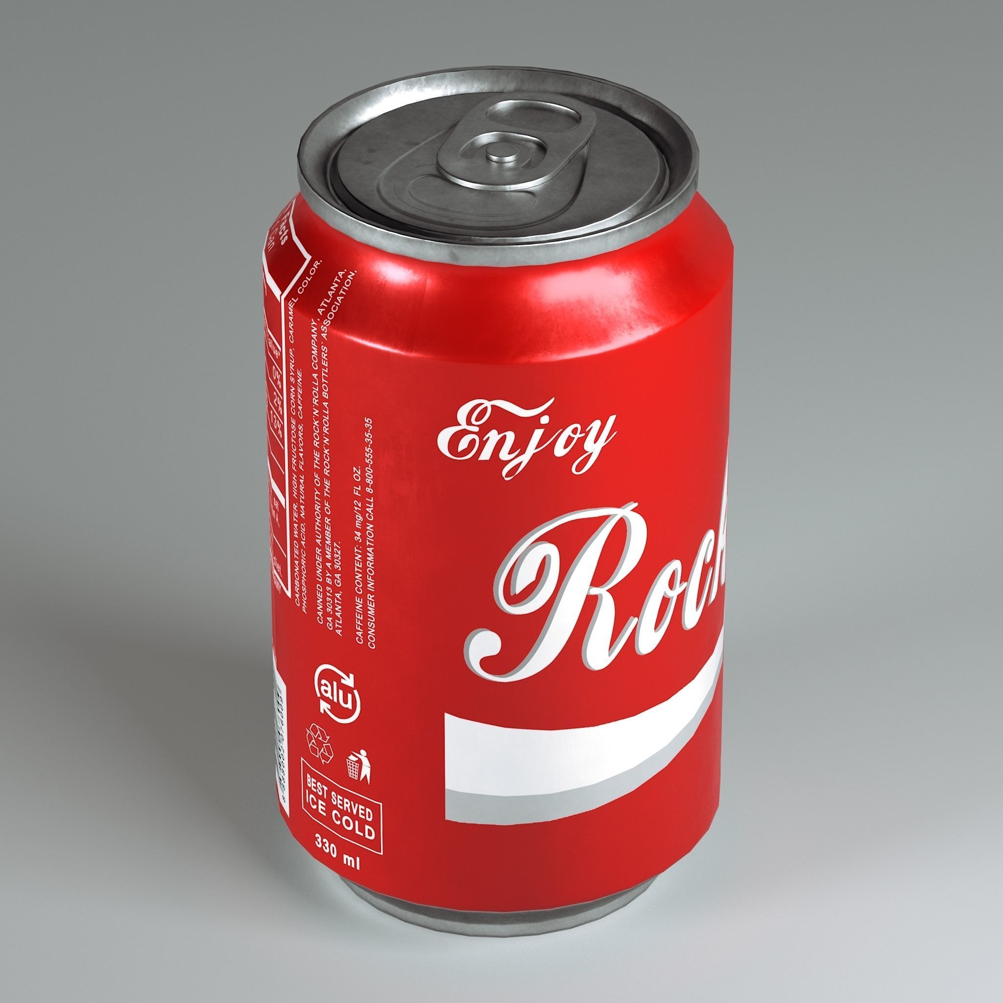 Soda Can VR AR low-poly 3D model Low-poly 3D model_2