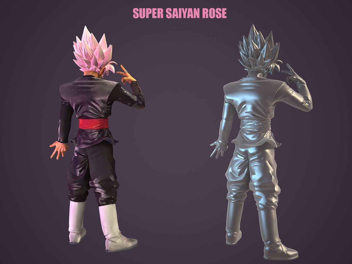Super Saiyan Rose 3D model_7