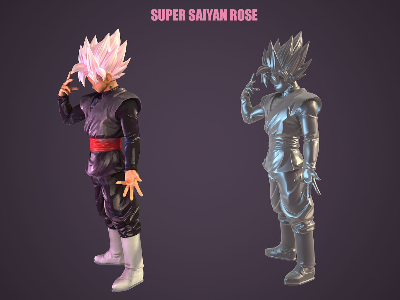 Super Saiyan Rose 3D model_4