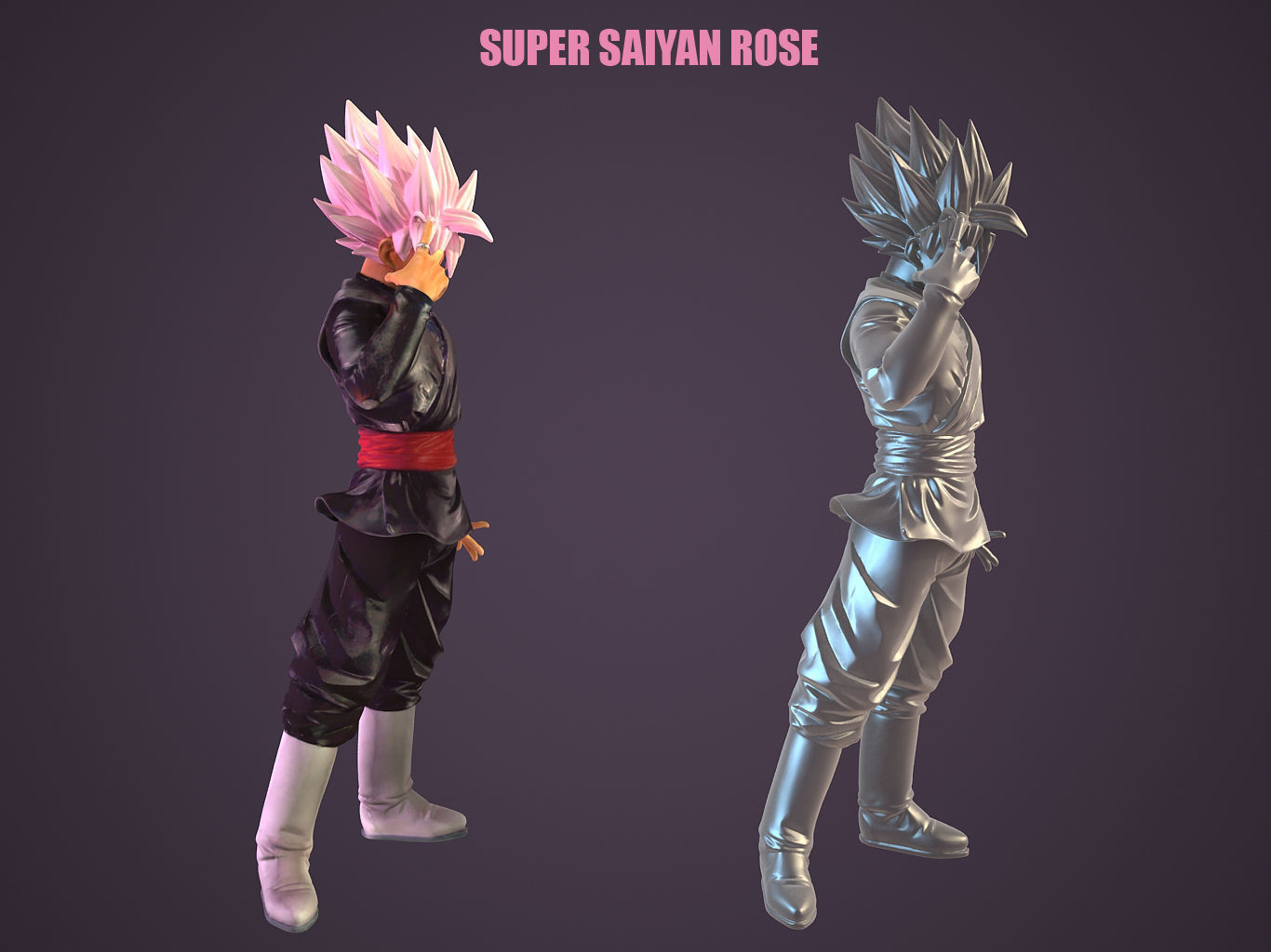 Super Saiyan Rose 3D model_9