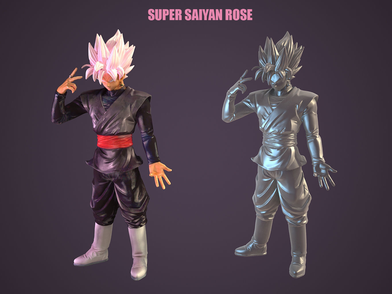 Super Saiyan Rose 3D model_3
