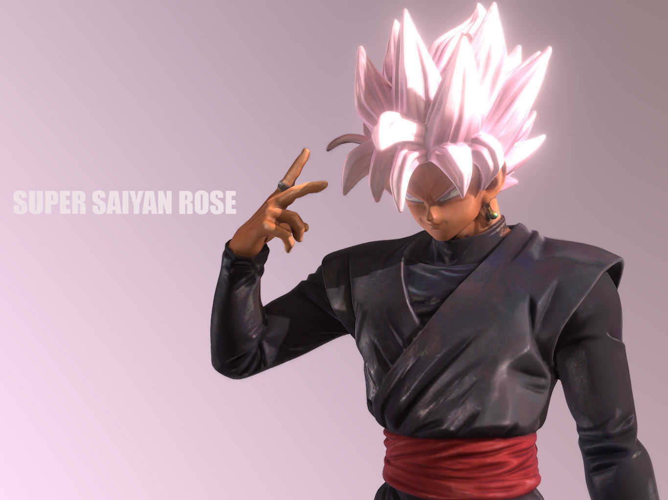 Super Saiyan Rose 3D model_14