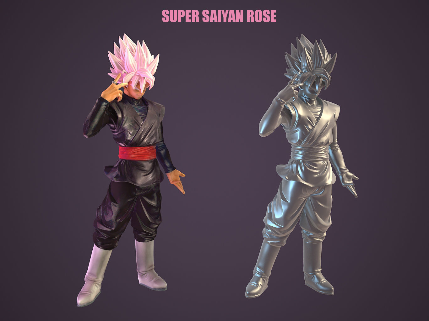 Super Saiyan Rose 3D model_2