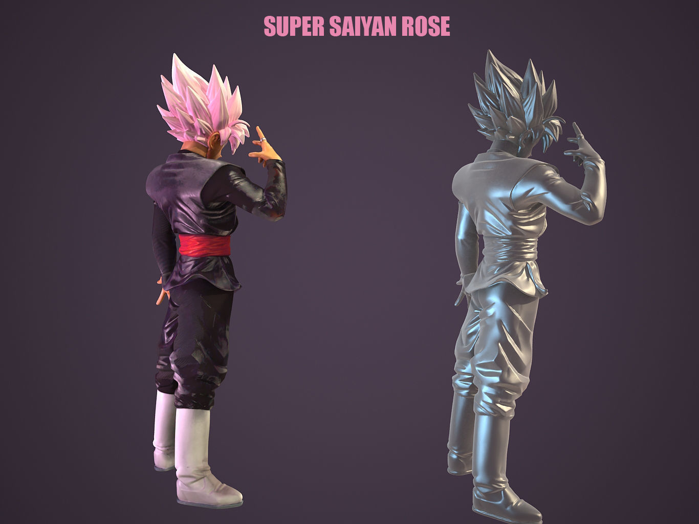 Super Saiyan Rose 3D model_8