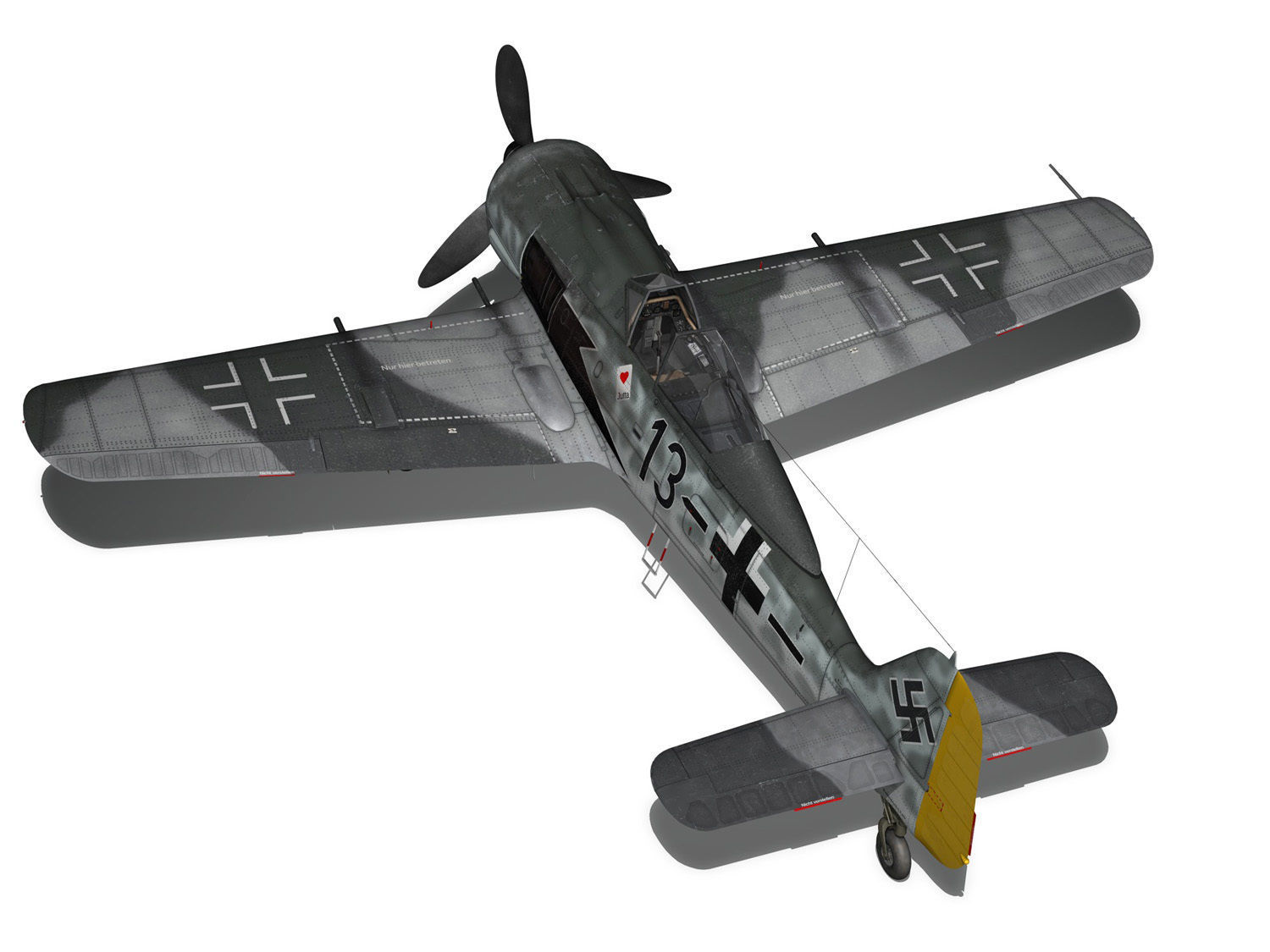 Focke Wulf - FW190 A8 - Black 13 3D model_12
