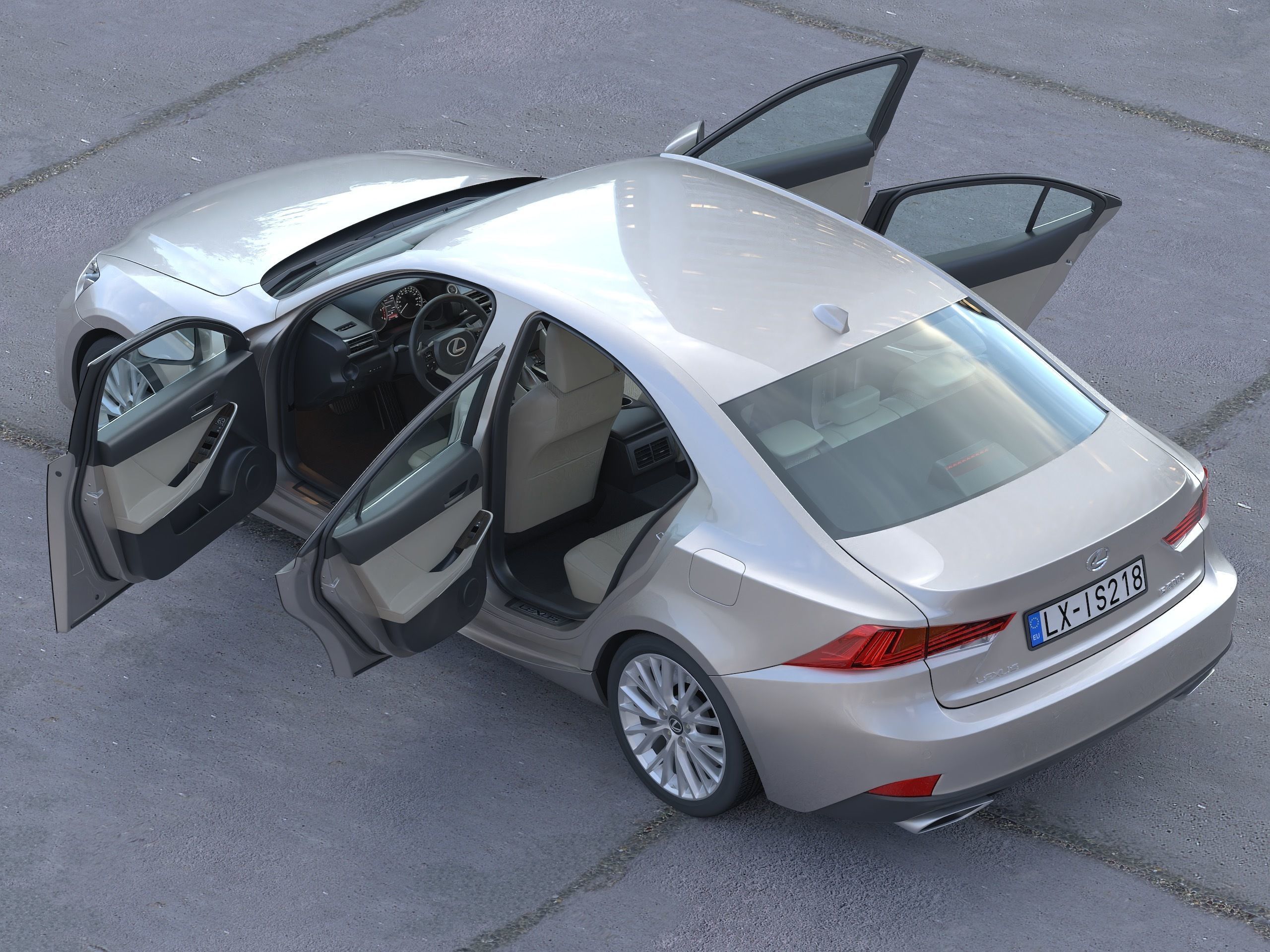 Lexus IS 2018 3D model_6