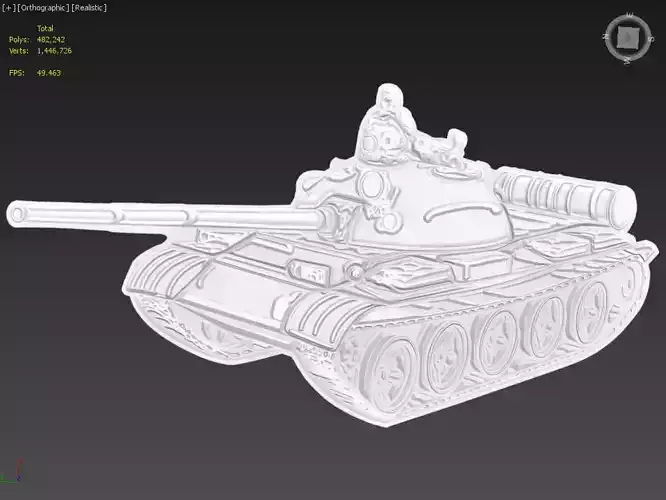Tank V2 Suitable for embossing Hot Foil Technique 3D model