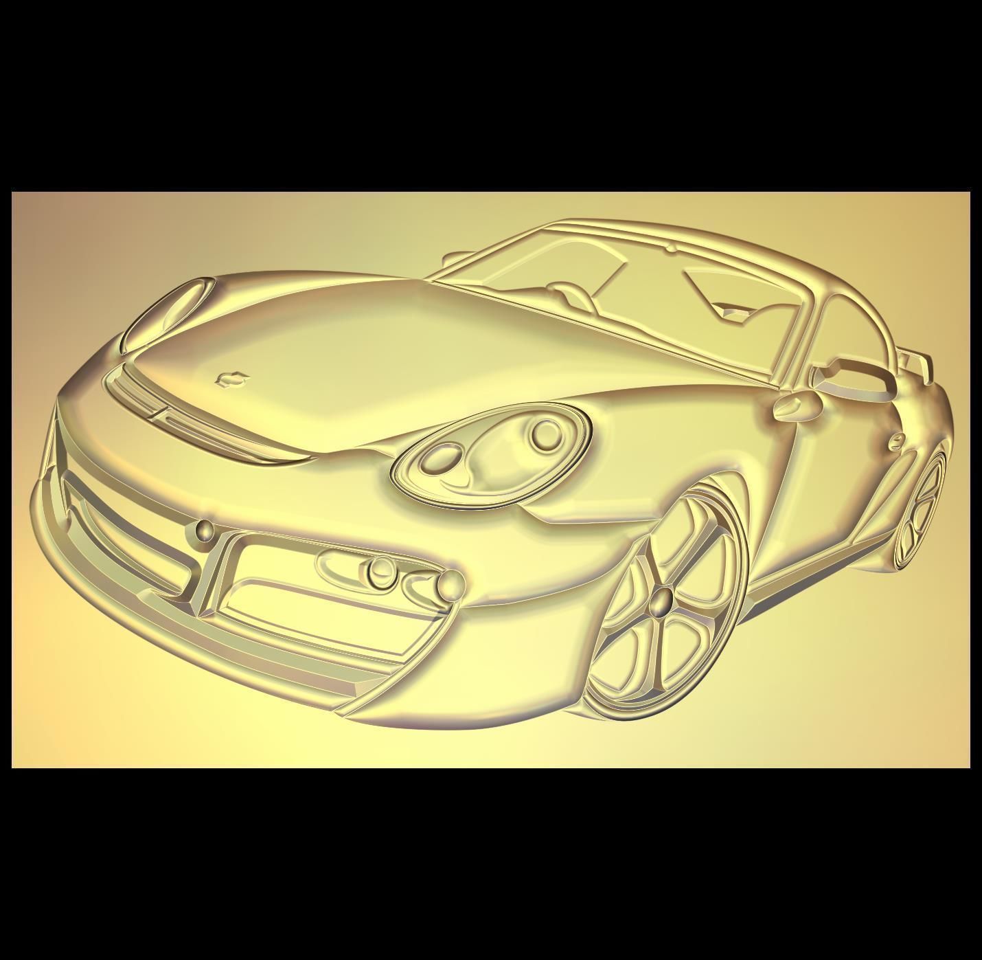 Porsche Suitable for embossing Hot Foil Technique 3D model_2