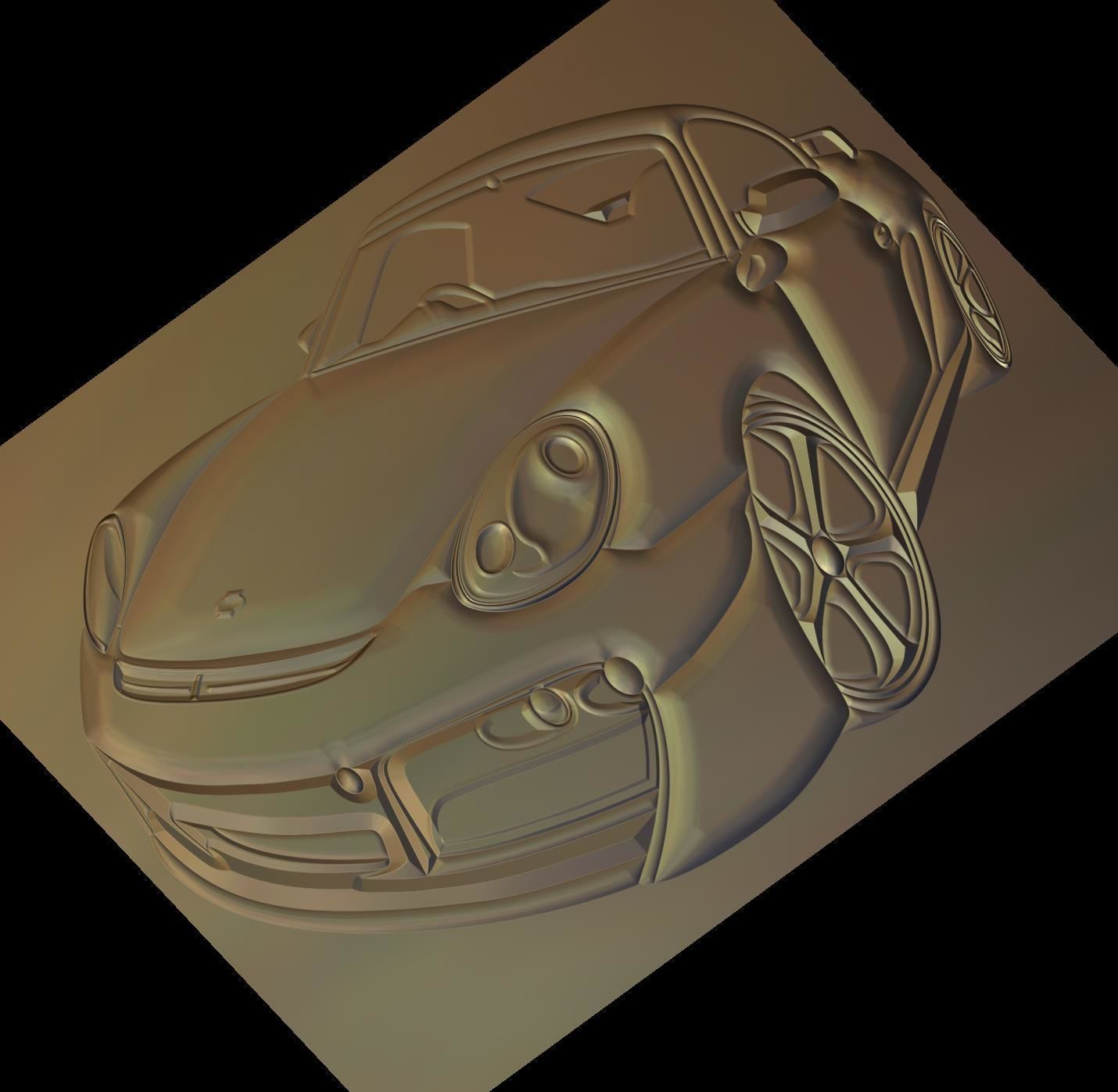Porsche Suitable for embossing Hot Foil Technique 3D model_3