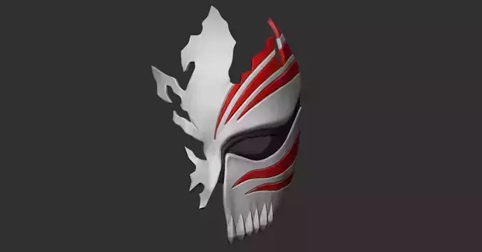 Half Hollow Mask  - Kurosaki Ichigo - Bleach 3D print model