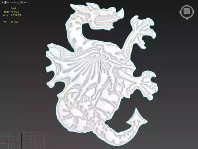 Dragon v1 Suitable for embossing Hot Foil Technique 3D model