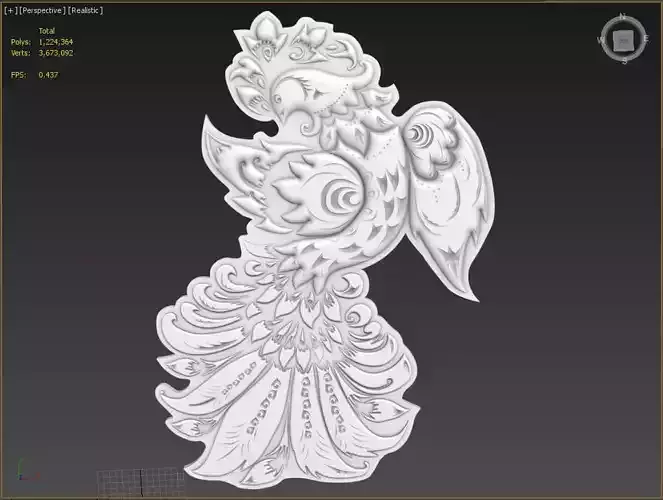 Bird Suitable for embossing Hot Foil Technique