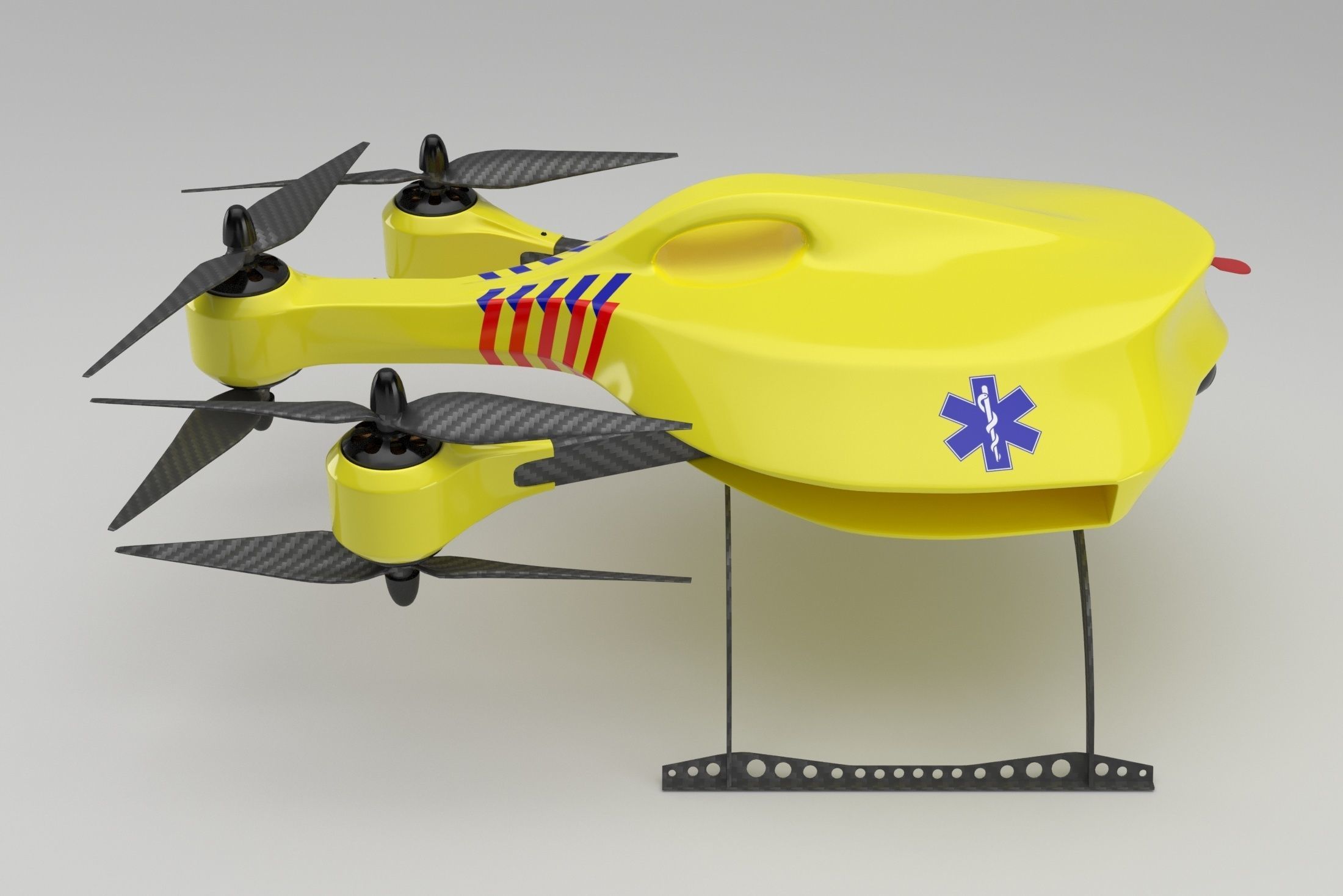 Ambulance Drone 3D model_6