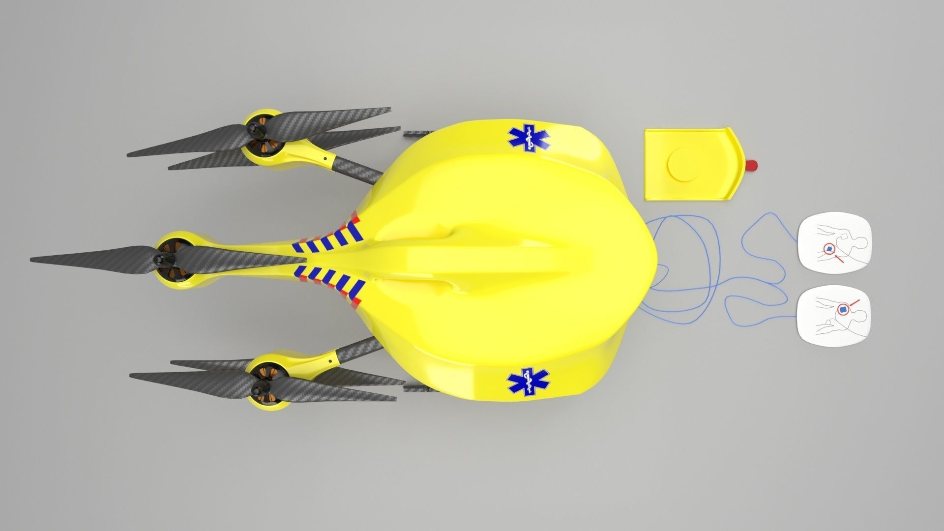 Ambulance Drone 3D model_3