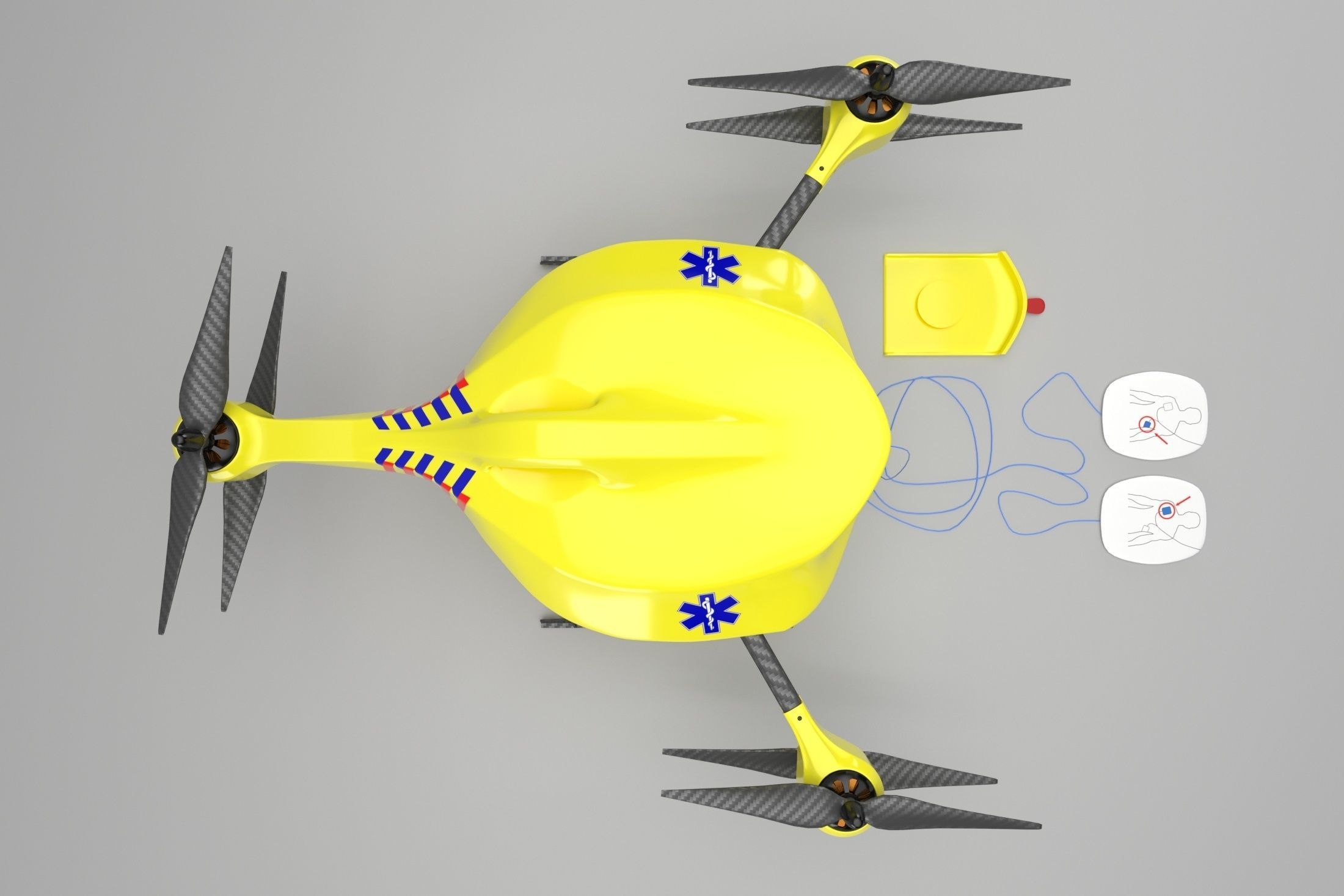 Ambulance Drone 3D model_2