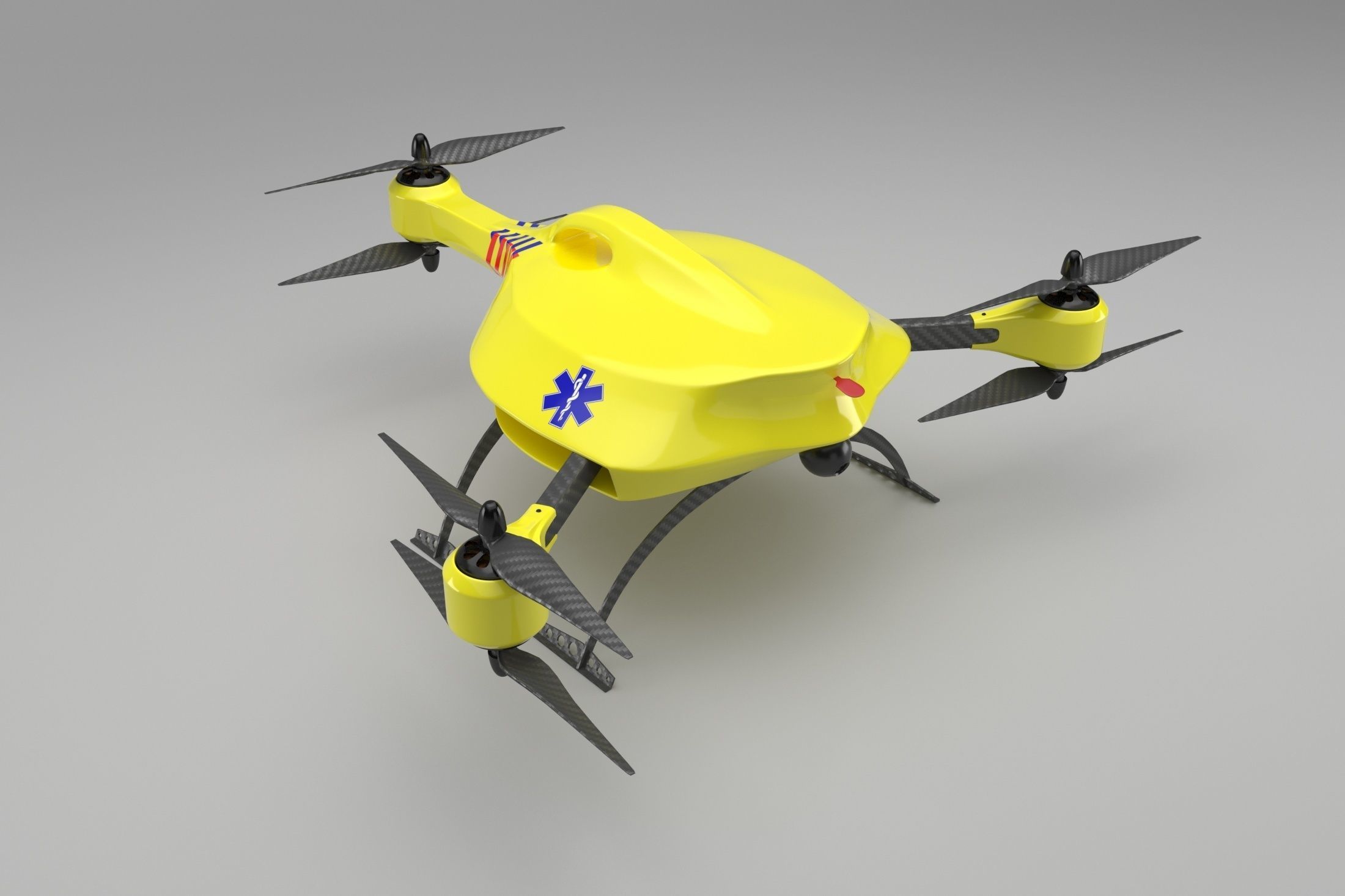 Ambulance Drone 3D model_4