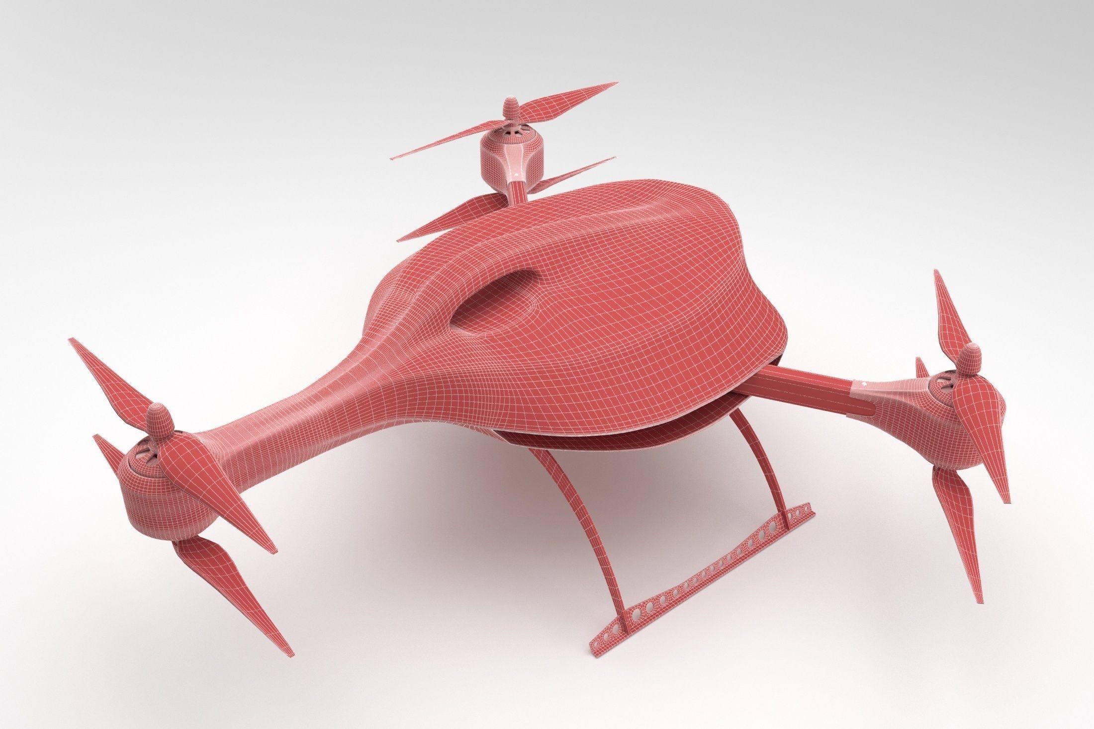 Ambulance Drone 3D model_9
