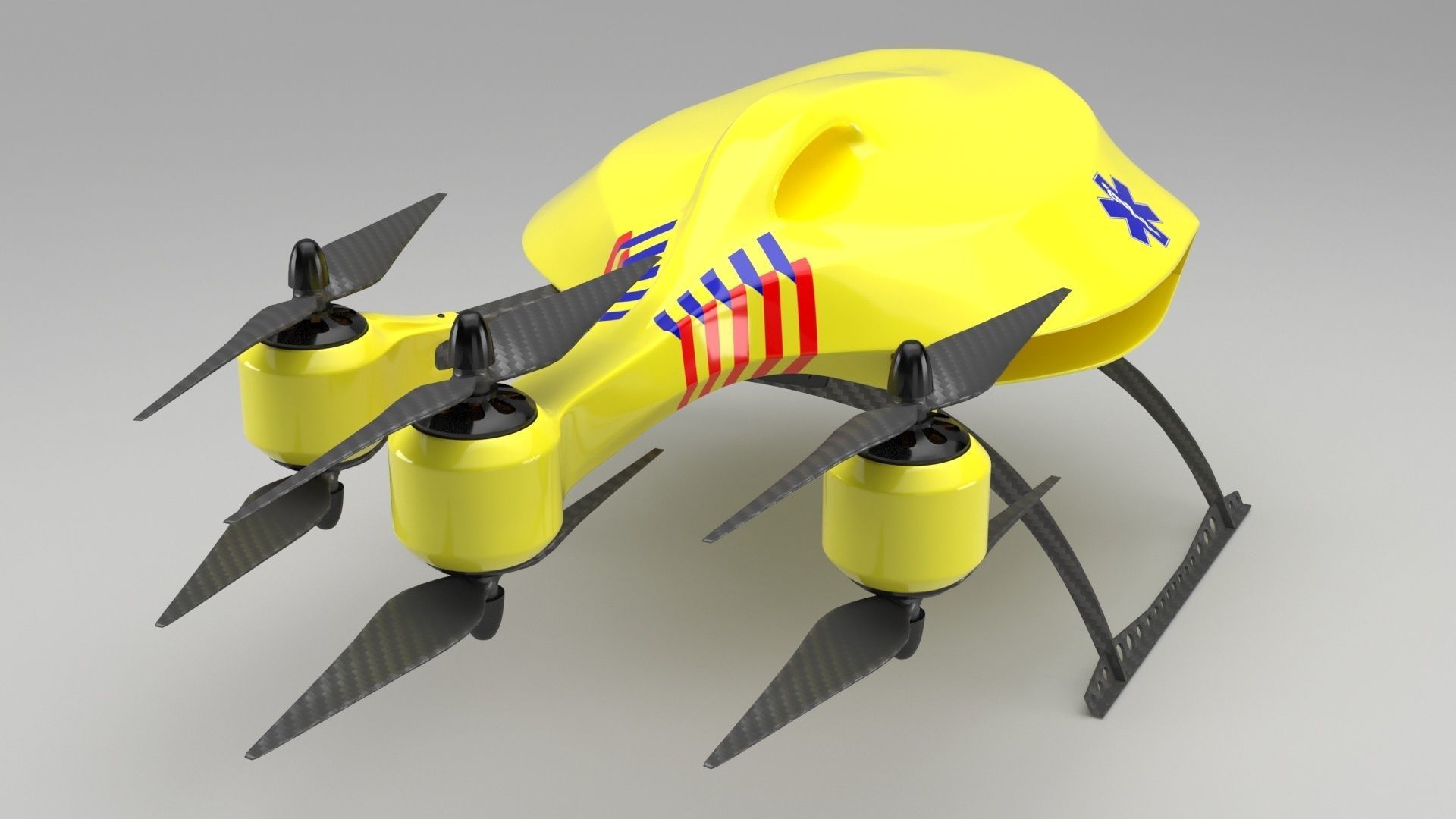 Ambulance Drone 3D model_7