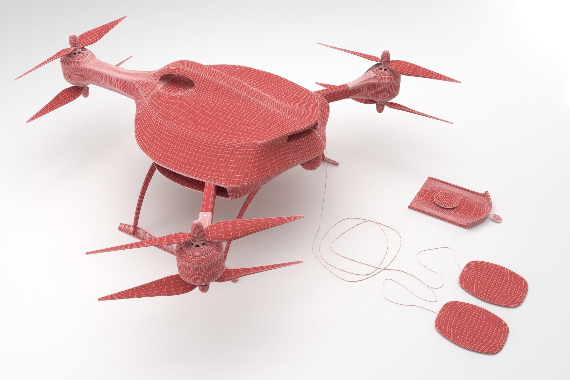 Ambulance Drone 3D model_10