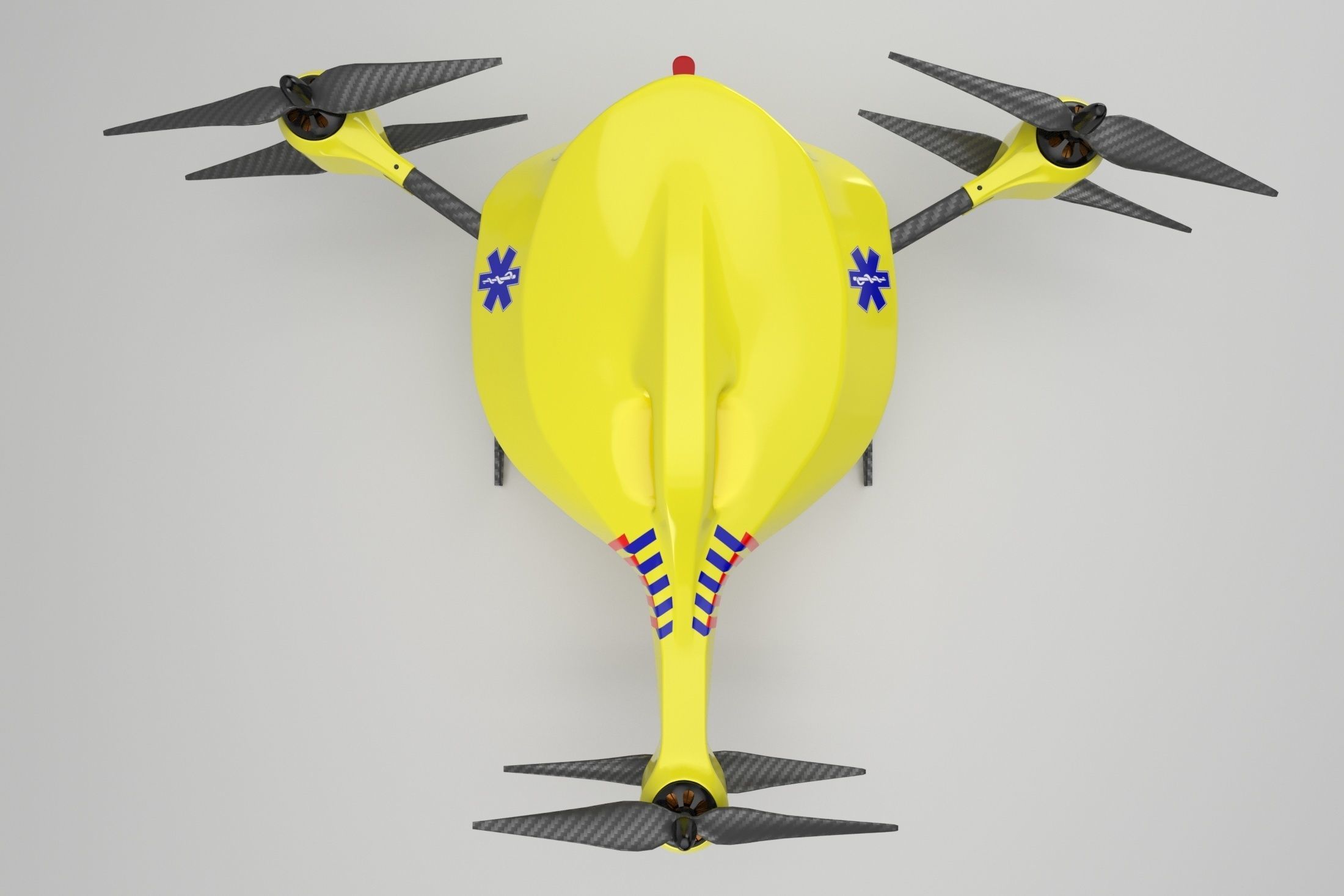 Ambulance Drone 3D model_5