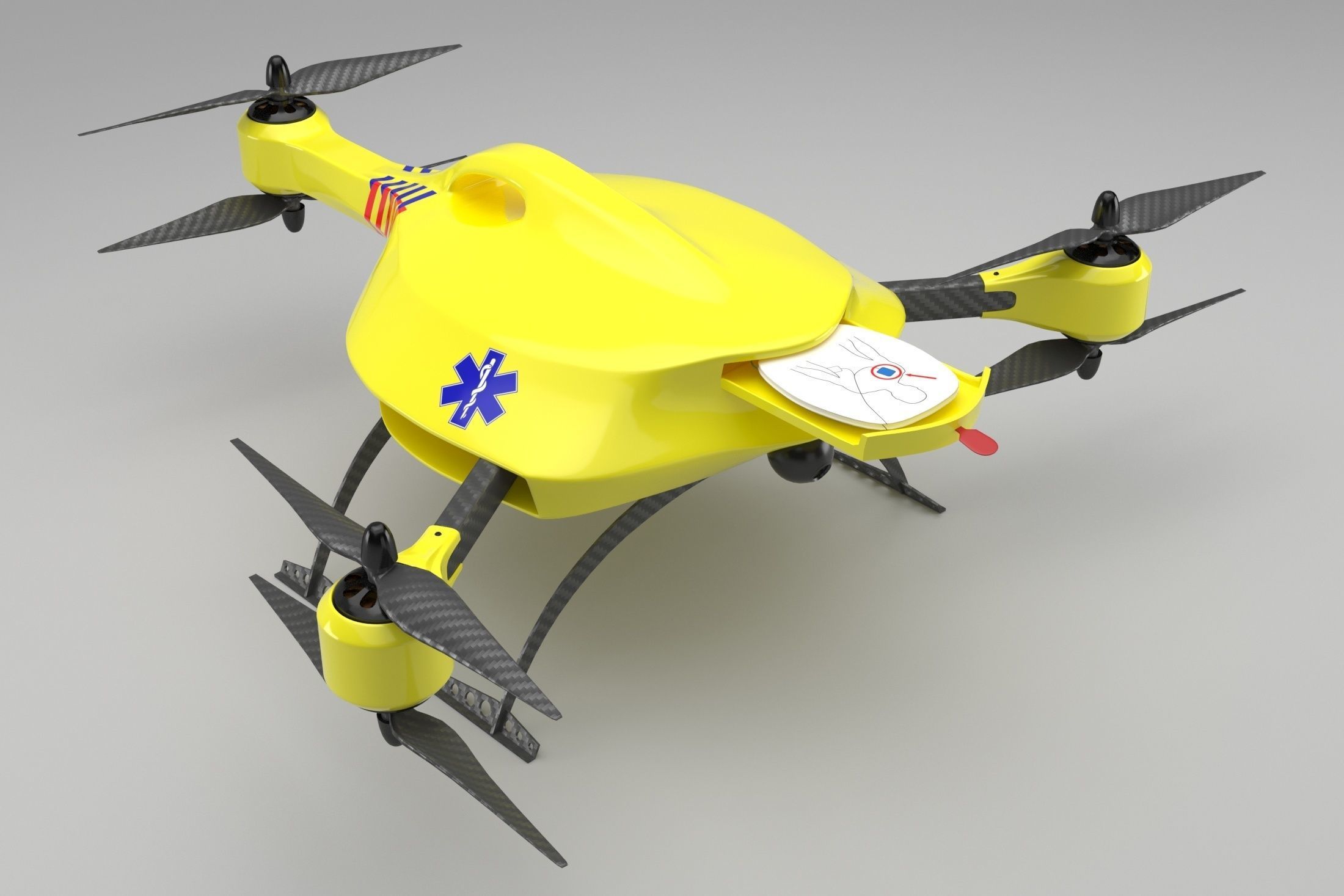 Ambulance Drone 3D model_1