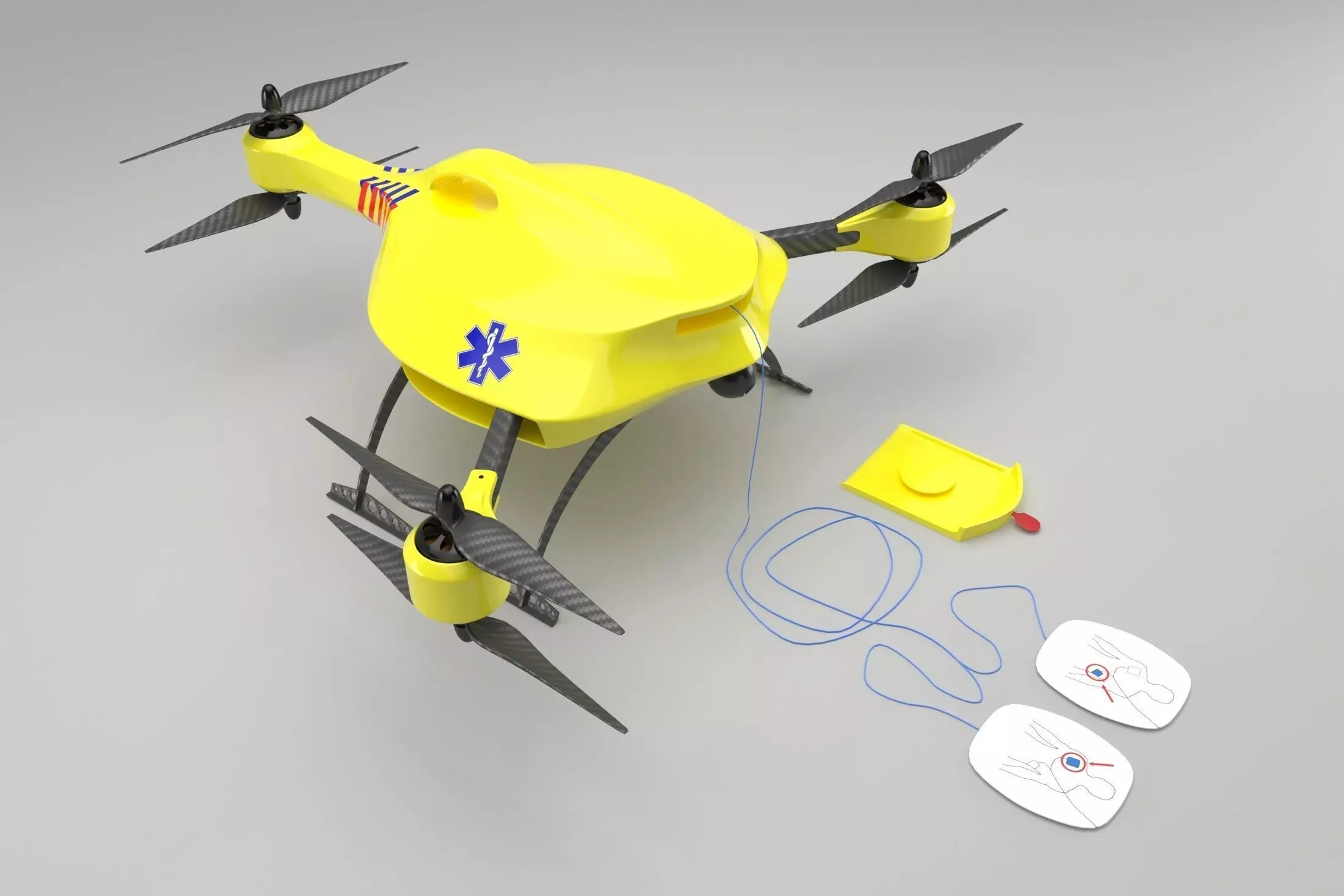 Ambulance Drone 3D model_0