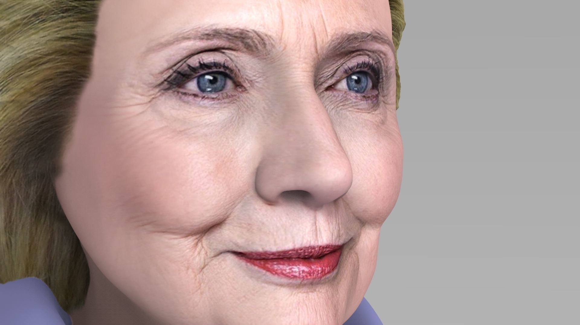 Hillary Clinton bust ready for full color 3D printing 3D print model_3