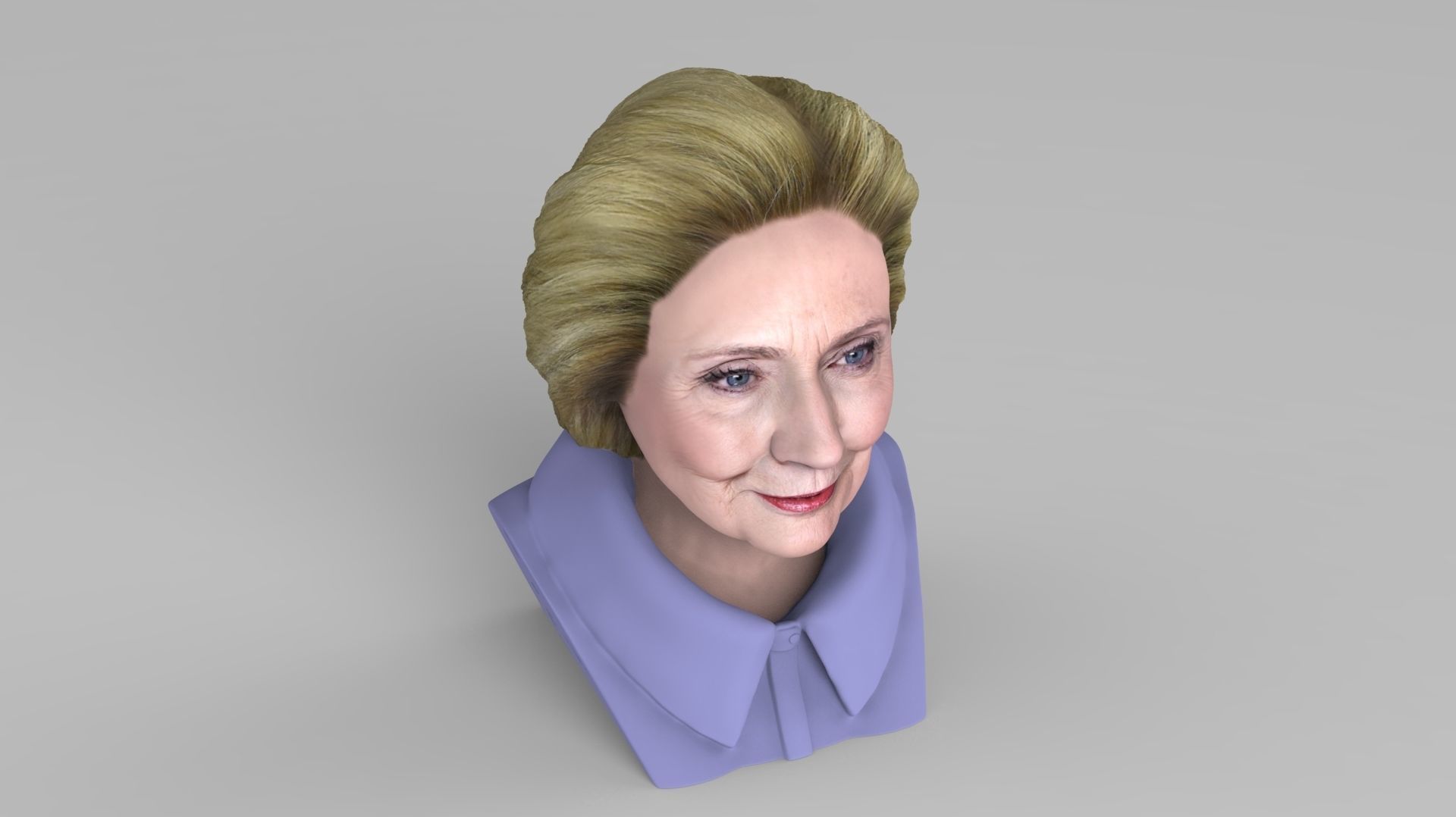 Hillary Clinton bust ready for full color 3D printing 3D print model_15