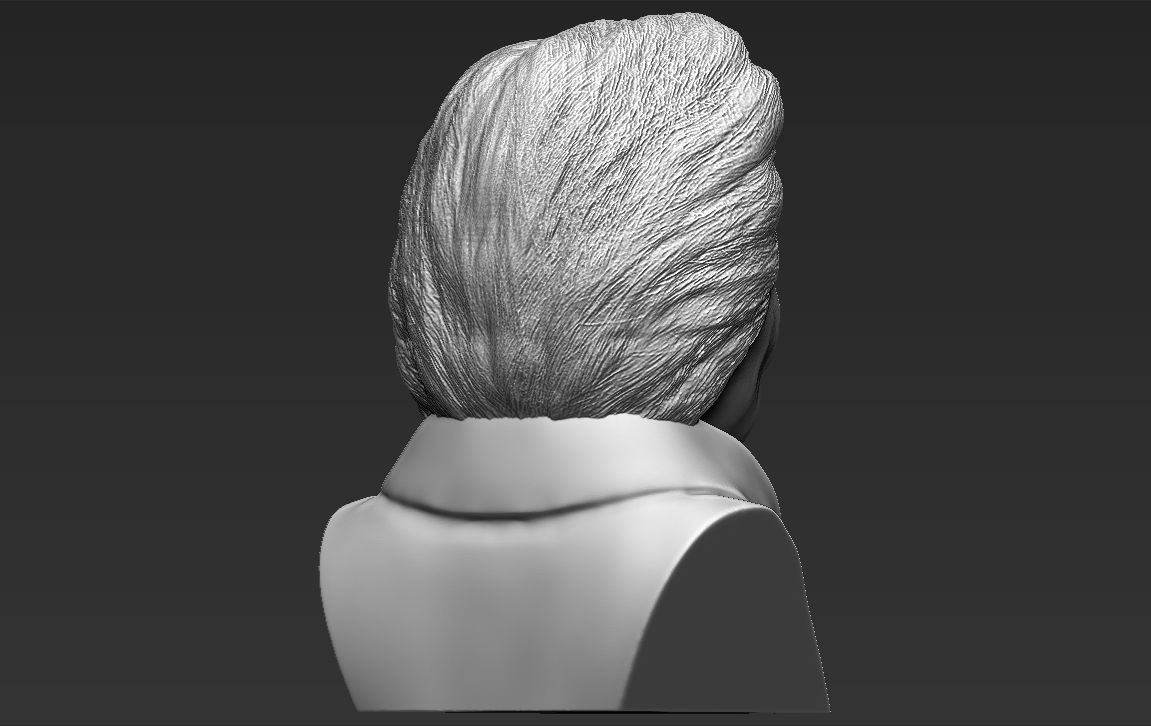 Hillary Clinton bust ready for full color 3D printing 3D print model_36