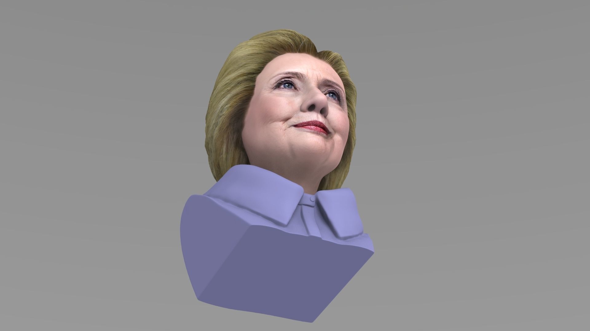 Hillary Clinton bust ready for full color 3D printing 3D print model_18