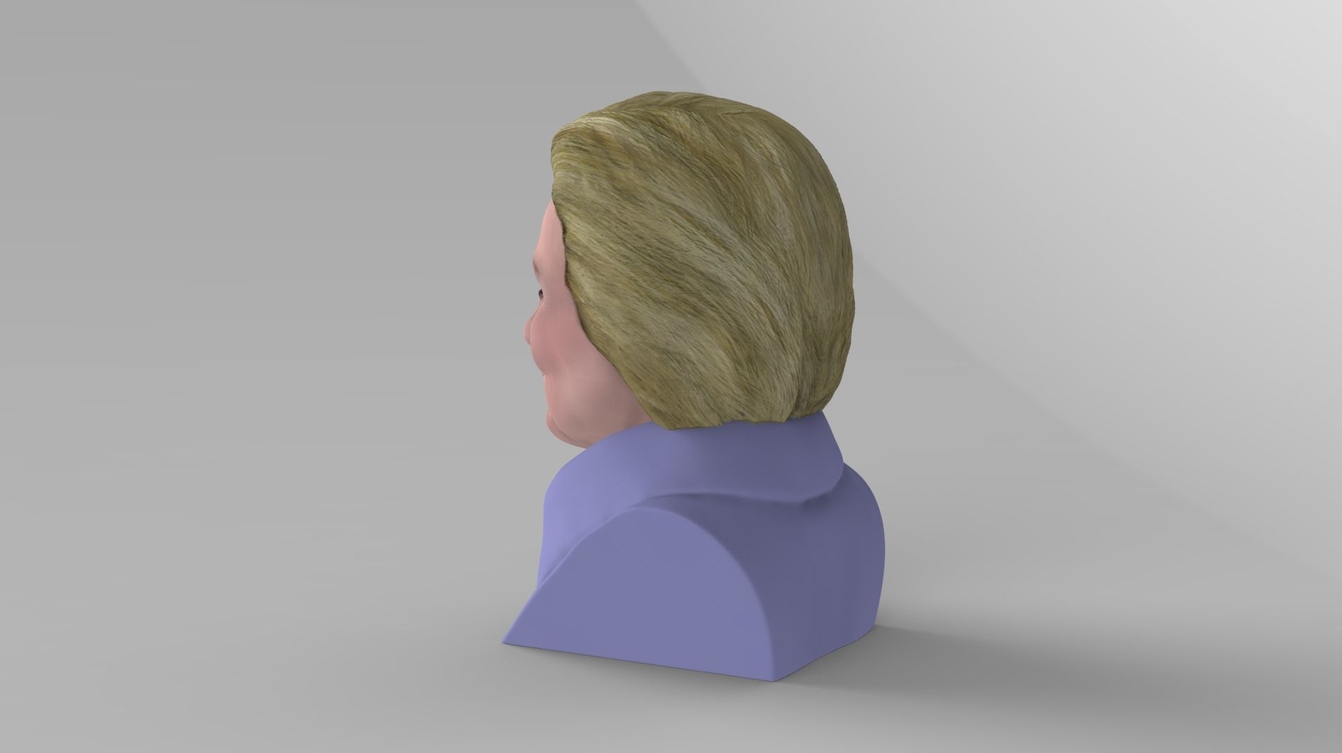Hillary Clinton bust ready for full color 3D printing 3D print model_7