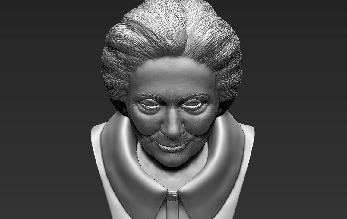 Hillary Clinton bust ready for full color 3D printing 3D print model_44