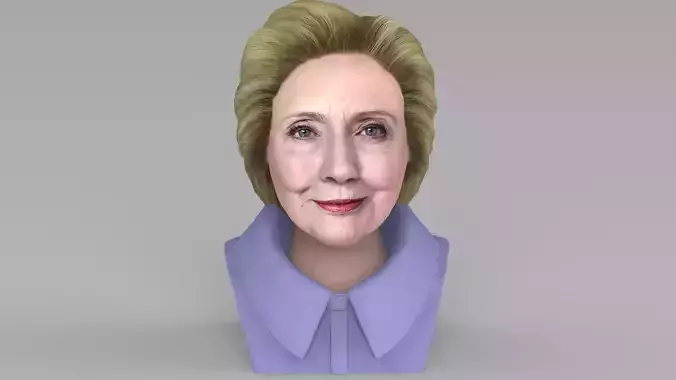 Hillary Clinton bust ready for full color 3D printing 3D print model
