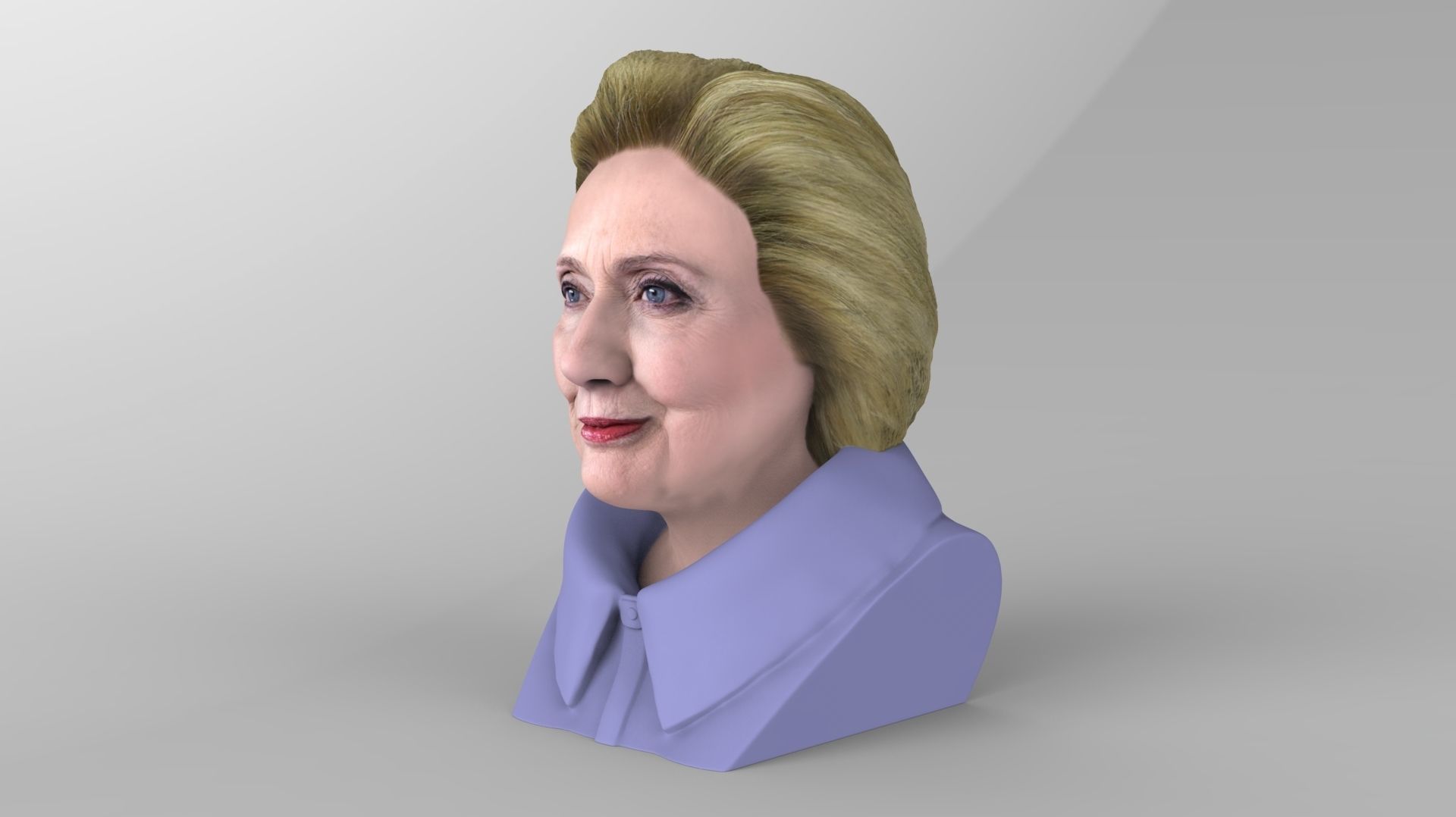 Hillary Clinton bust ready for full color 3D printing 3D print model_6