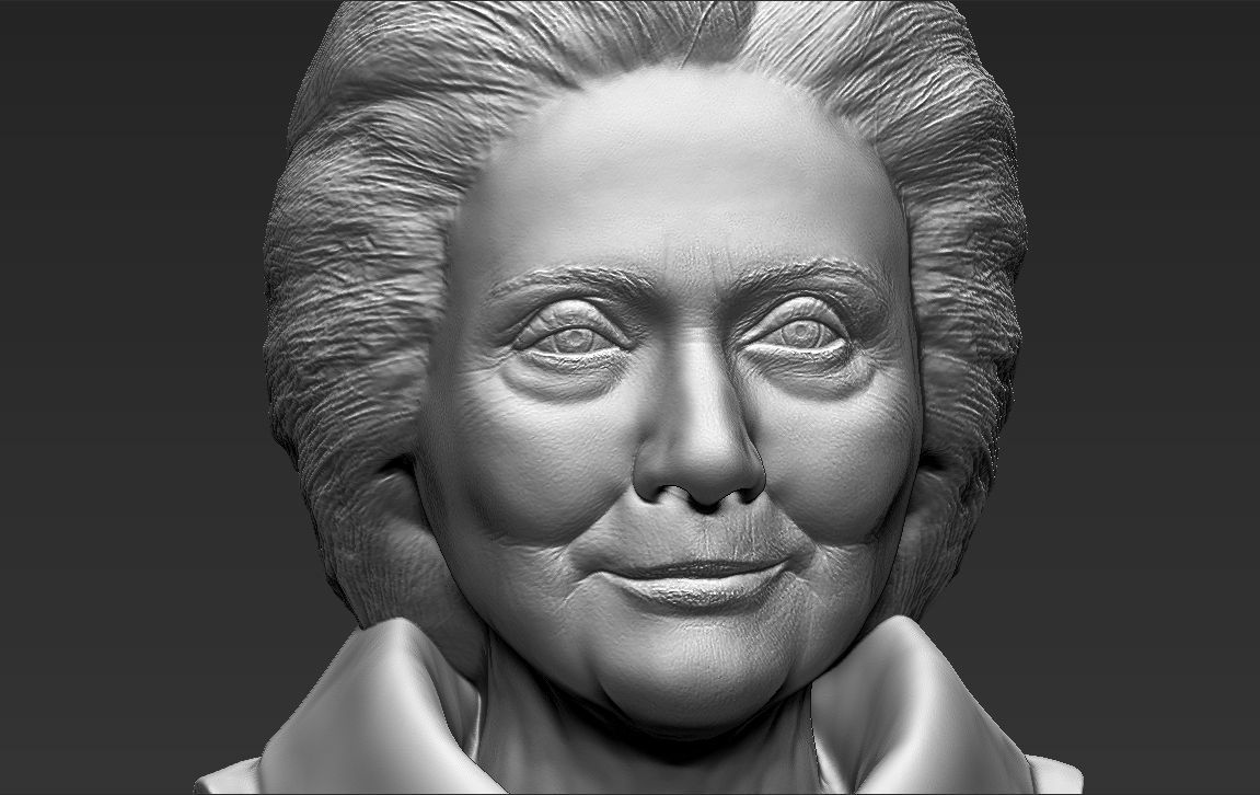 Hillary Clinton bust ready for full color 3D printing 3D print model_42