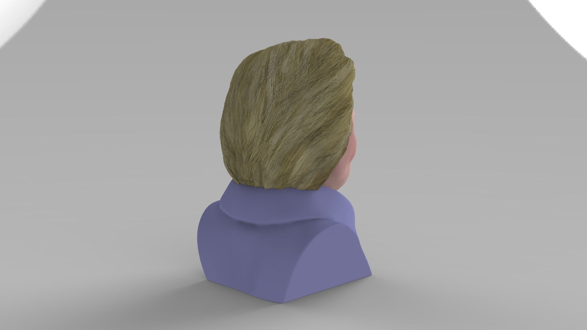 Hillary Clinton bust ready for full color 3D printing 3D print model_9