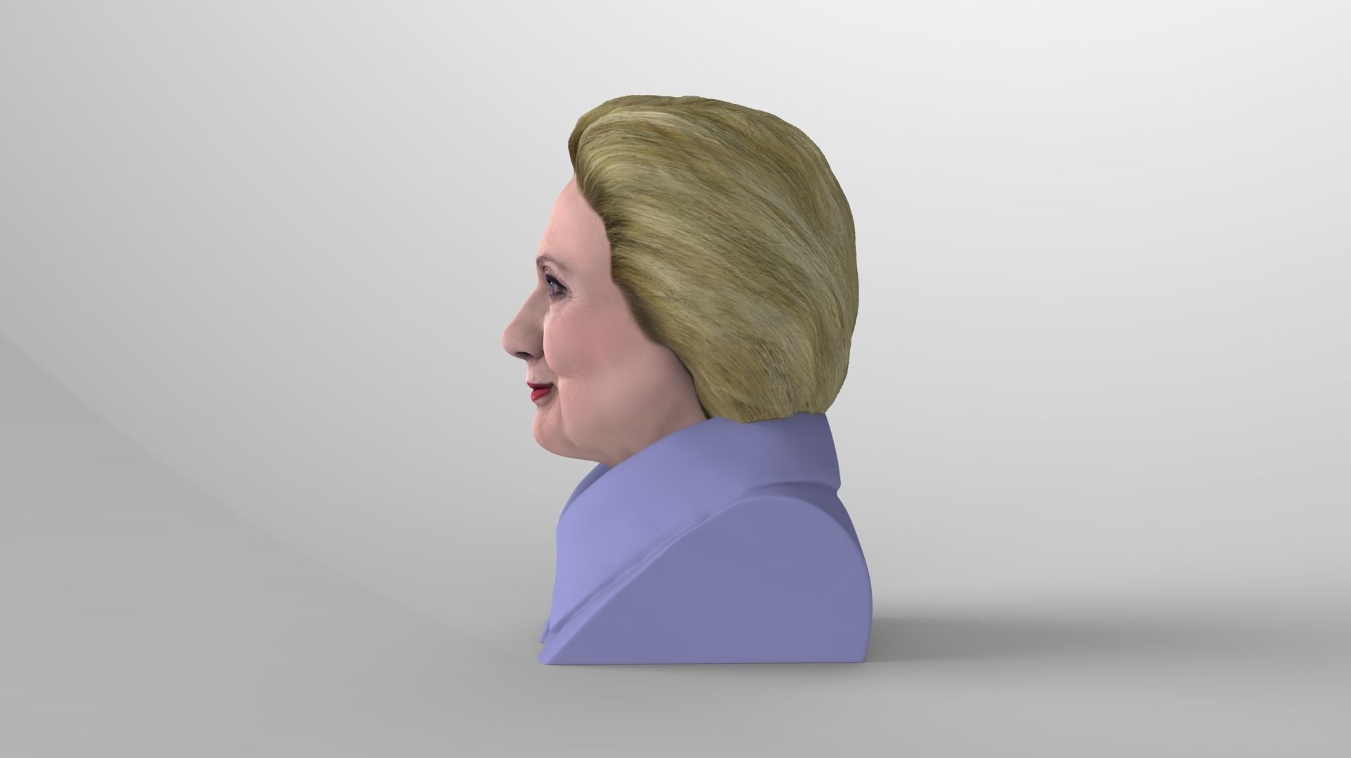 Hillary Clinton bust ready for full color 3D printing 3D print model_8