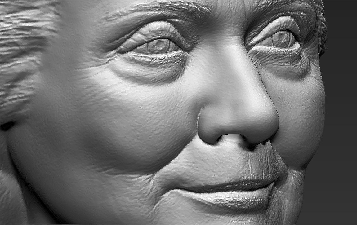 Hillary Clinton bust ready for full color 3D printing 3D print model_52