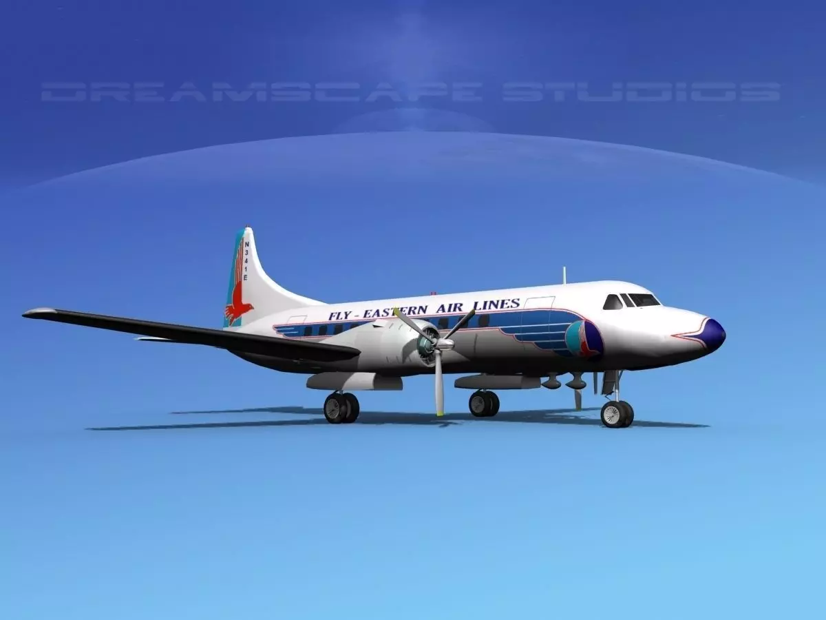 Convair CV-340 Eastern Airlines 1 3D model