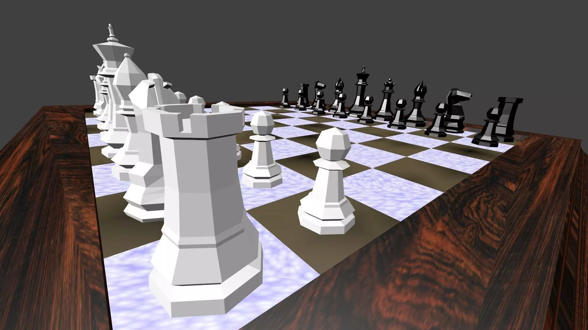 CHESS SCENE 3D print model_0