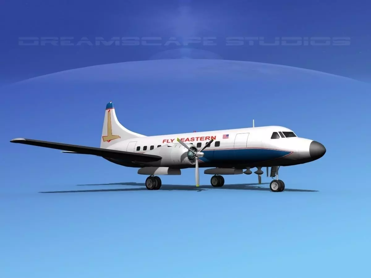 Convair CV-340 Eastern Airlines 2 3D model