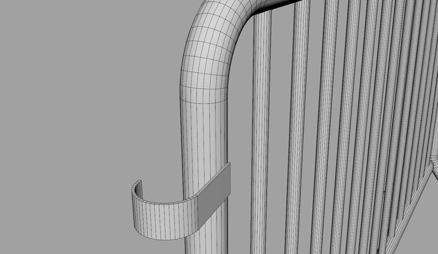 Fence Barrier - Crowd Control Barrier 3D model_17