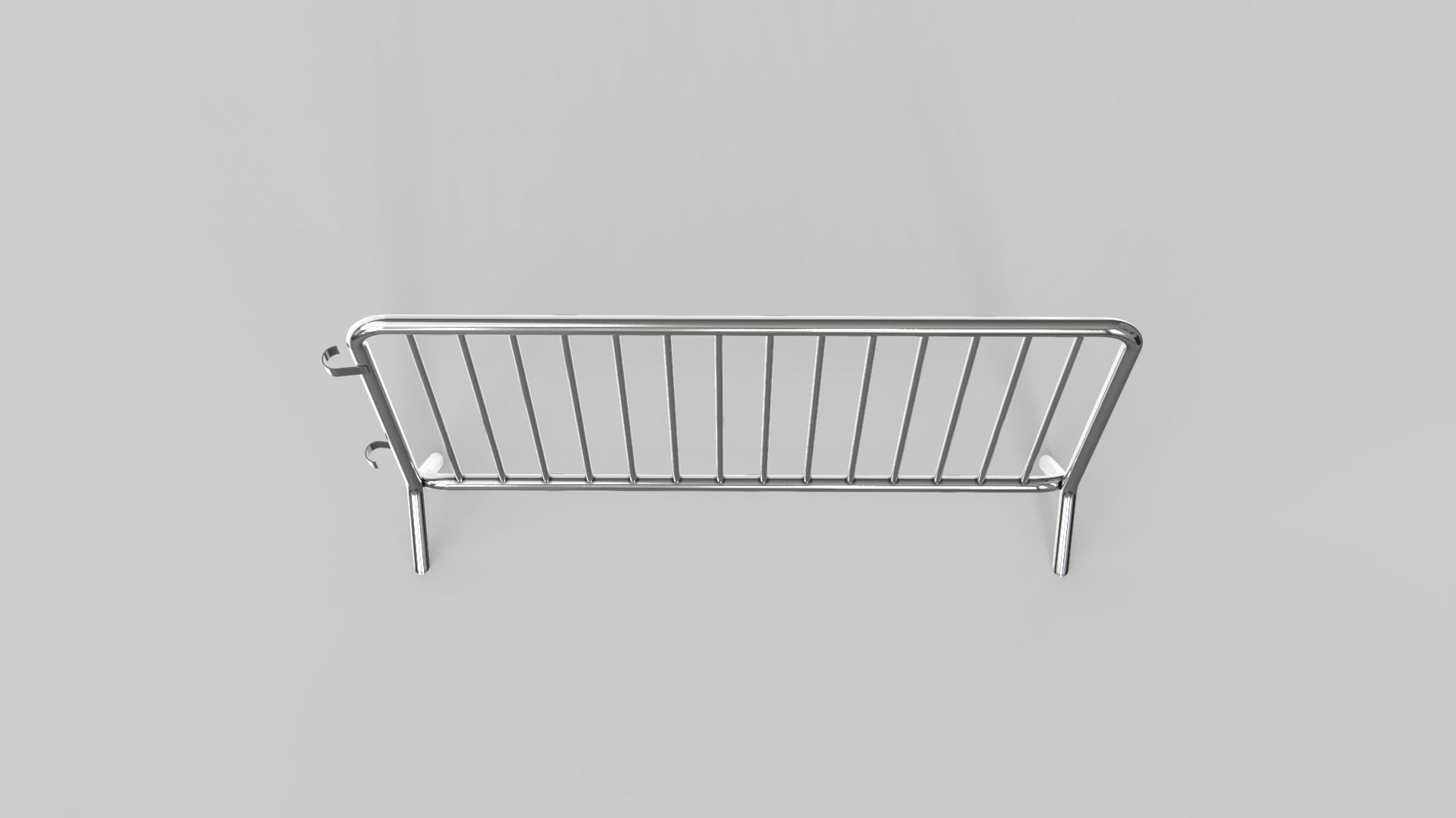 Fence Barrier - Crowd Control Barrier 3D model_5