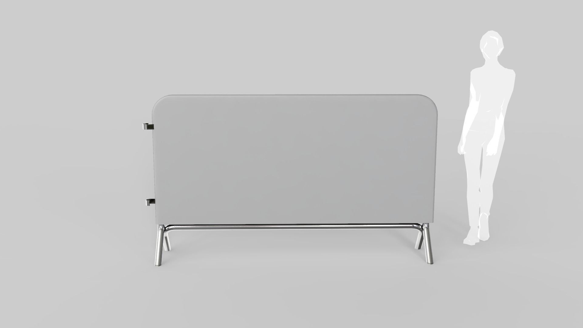 Fence Barrier - Crowd Control Barrier 3D model_3