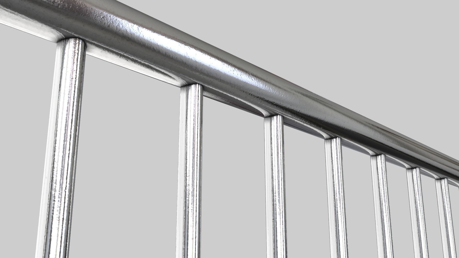 Fence Barrier - Crowd Control Barrier 3D model_10